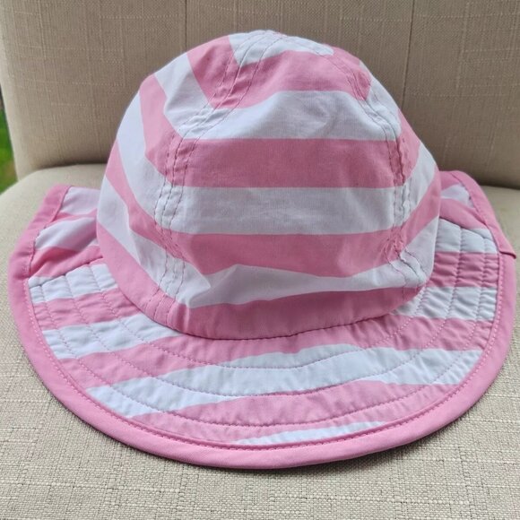 Pottery Barn Kids Hat Pink/White Bucket Cow Boy Hat Cap Size 3-12 month - Picture 4 of 11
